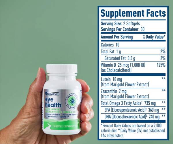 NativePath Eye Health supplement facts
